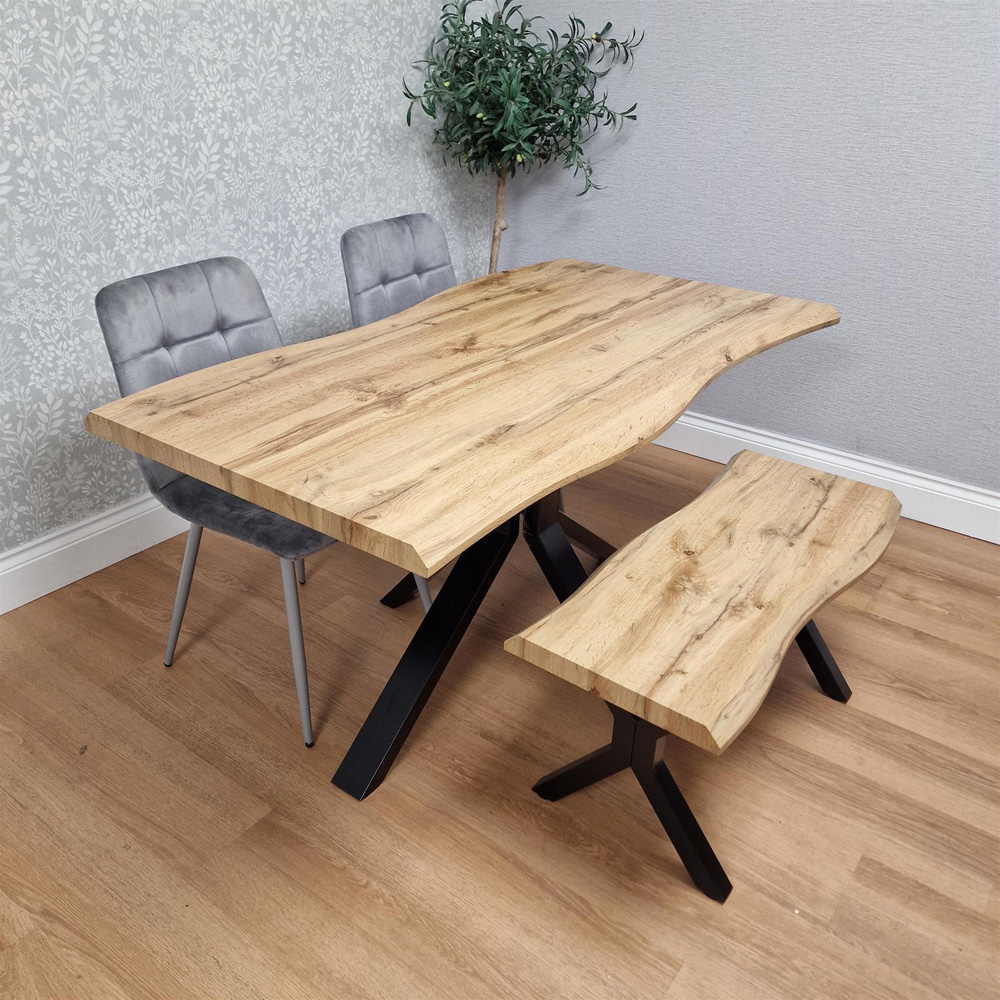 Kosy Koala 4 Seater Wooden Dining Set Grey Image 2