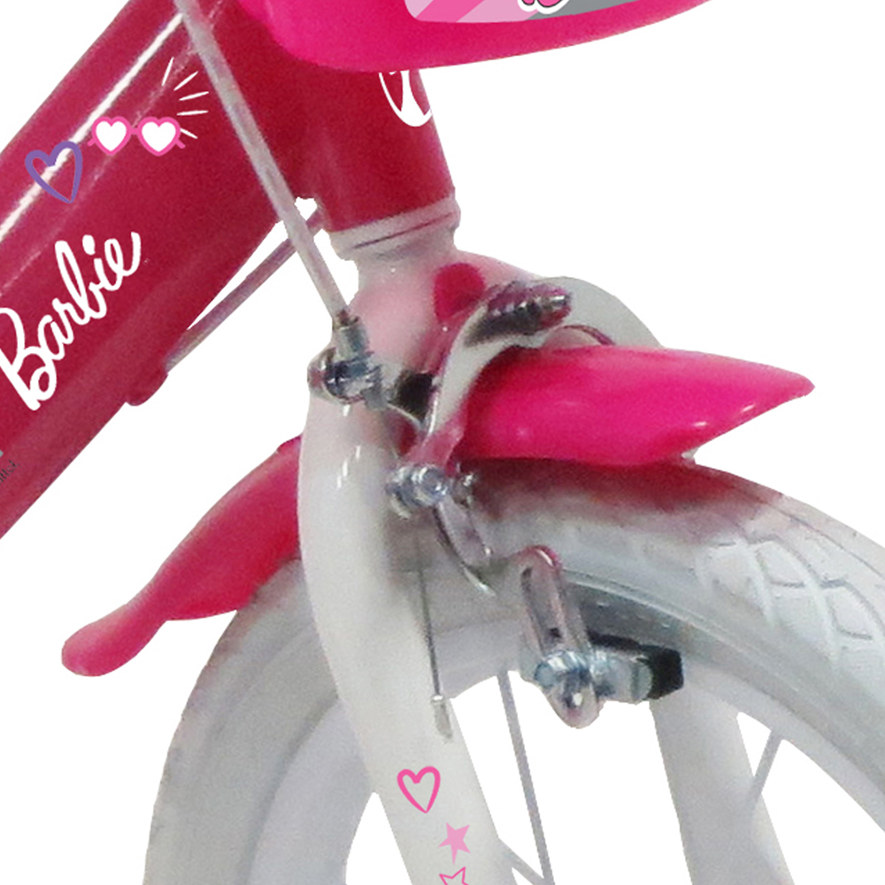 Denver Mattel Barbie 14 inch Kids Bicycle with Stabilisers Image 3
