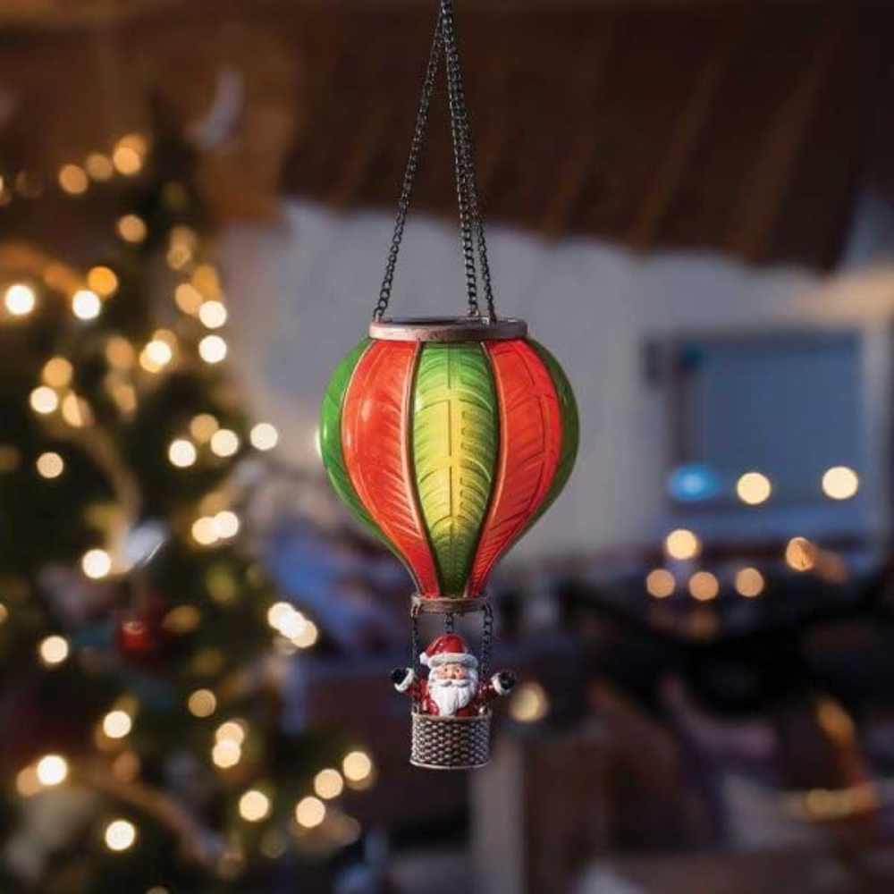 Marco Paul Santa Flaming Balloon Christmas Decoration 45cm Image 2