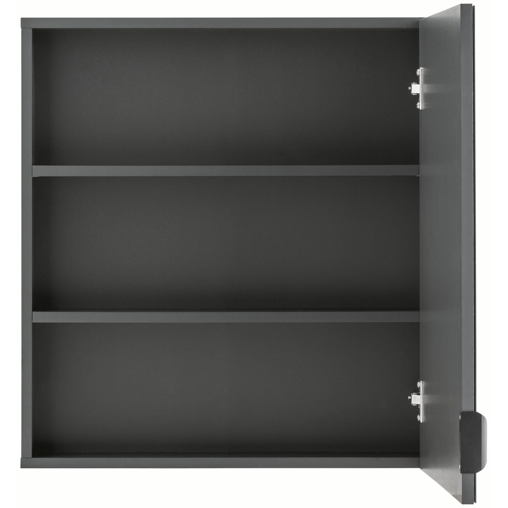 Loft24 Atlas Single Door Mirrored Grey Hanging Cabinet Image 4
