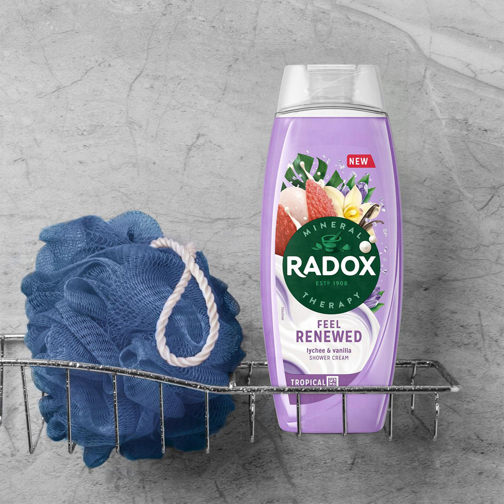 Radox Mineral Therapy Feel Renewed Lychee and Vanilla Moisturising Shower Cream 450ml 6 Pack Image 2