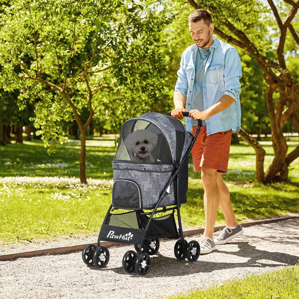 PawHut Grey Pet Stroller Image 2