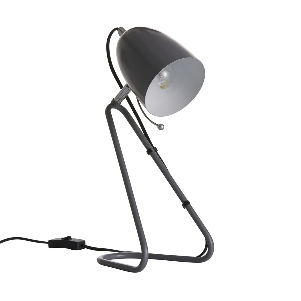 Wilko Designo Grey Desk Lamp Image 3