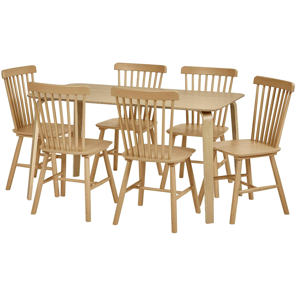Julian Bowen Sakura Set of 2 Oak Dining Chair Image 8