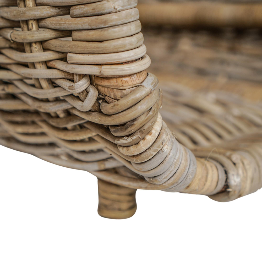 Ivyline Natural Rattan Tall Rustic Log Storage Basket Image 5