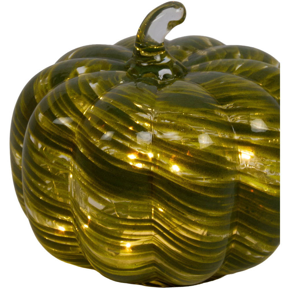 LED Glass Pumpkin Green Image 3