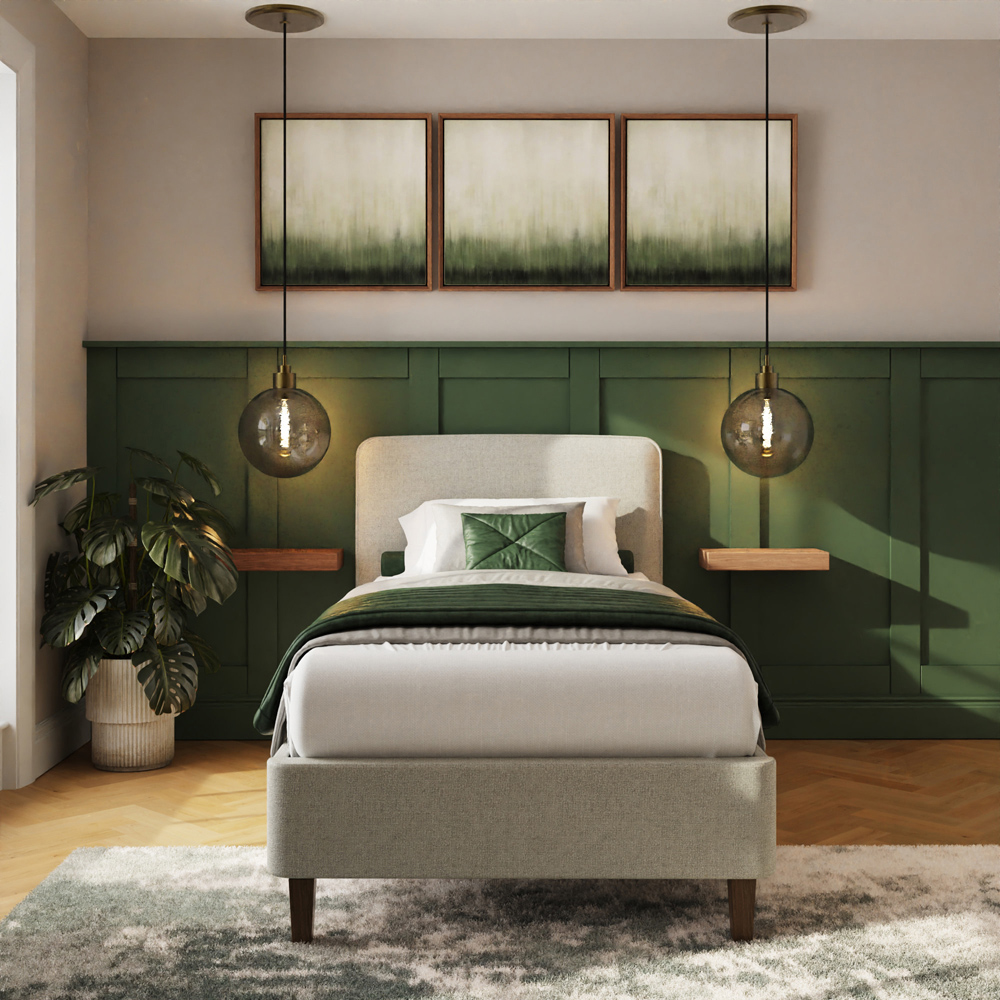 GFW Addison Single Grey Bed Frame Image 7