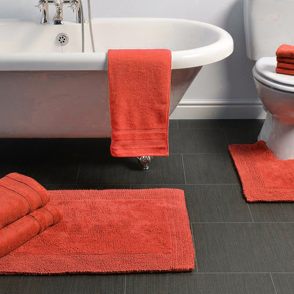 Allure Bath Fashions Luxury Reversible Terracotta Heavyweight Bath Mat 53 x 85cm Image 2