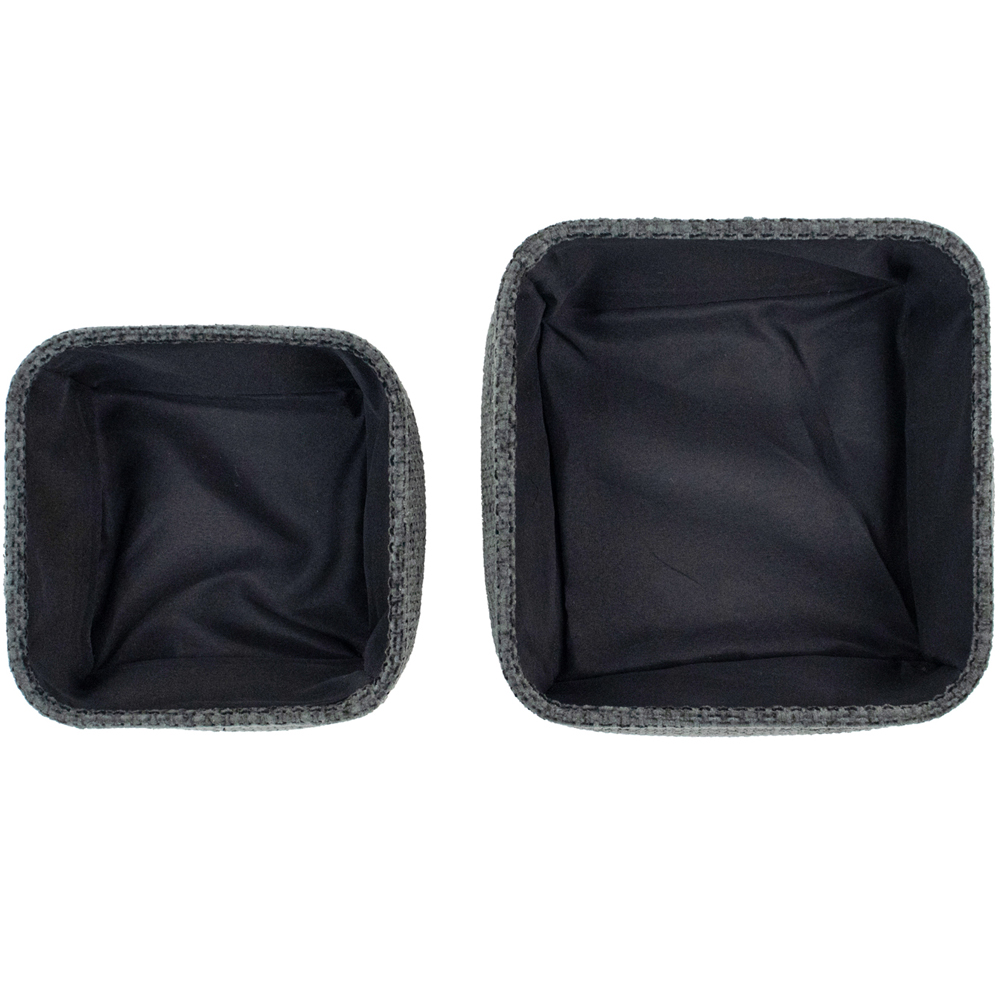 JVL Metro Black Square Storage Basket 2 Pack Image 3