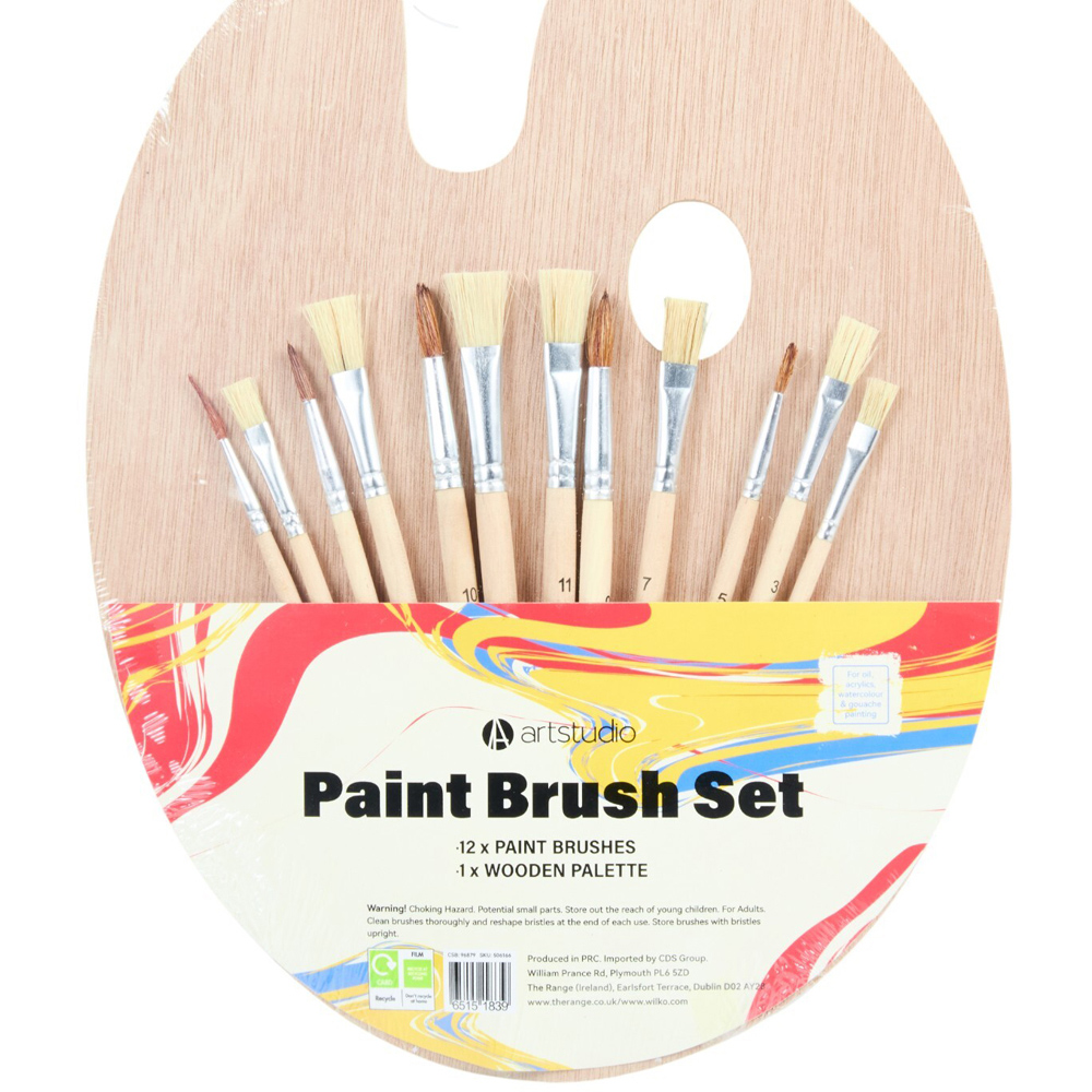 Wooden Paint Brush Set Image 1