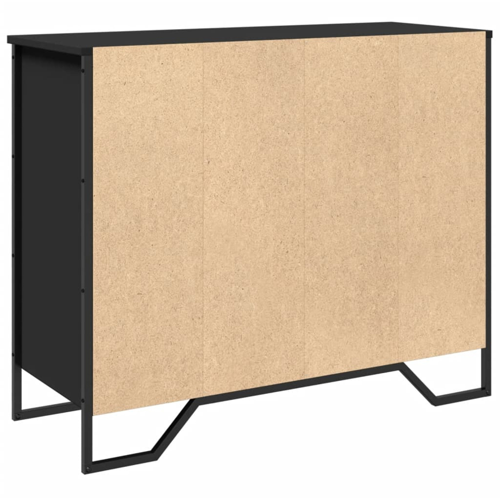 vidaXL 6 Shelf Black Sideboard Image 5