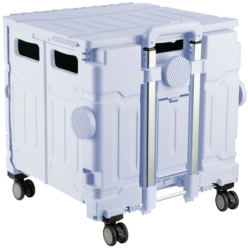 Sewing Online YN8806-PURPLE Purple Plastic Foldable Craft and Sewing Trolley 34 x 39 x 38cm Image 2