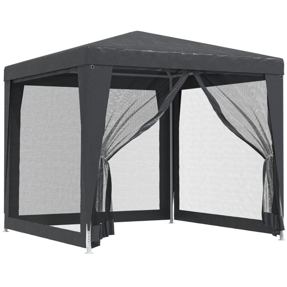 vidaXL 2.5 x 2.5m Anthracite Party Tent with 4 Mesh Sidewalls Image 2