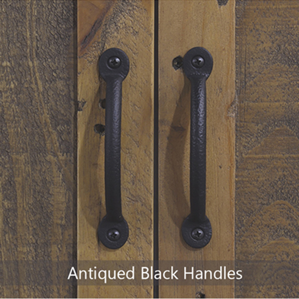 Baumhaus Splash of Blue 2 Door 4 Drawer 2 Shelf Wooden Blue Kitchen Island Image 6