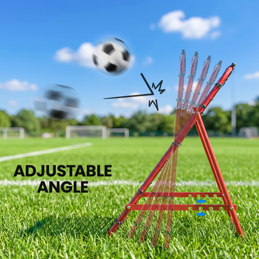 HOMCOM Adjustable Football Rebounder Net Training Aid Red Image 7