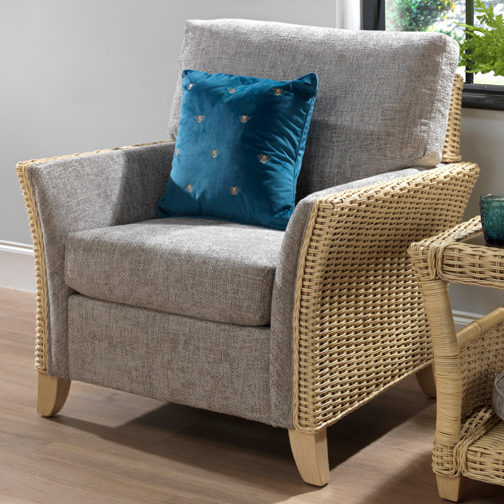 Desser Arlington Grey Fabric Armchair Image 1