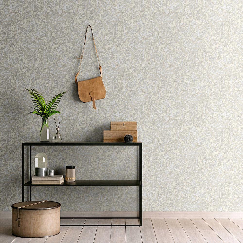 Muriva Vale Leaf Cream Wallpaper Image 4