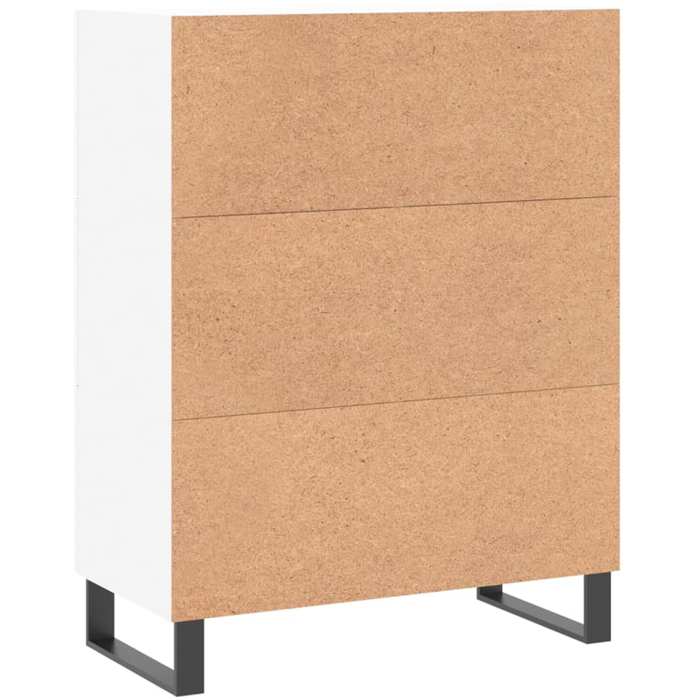 vidaXL Single Door 3 Drawer White Sideboard Image 8