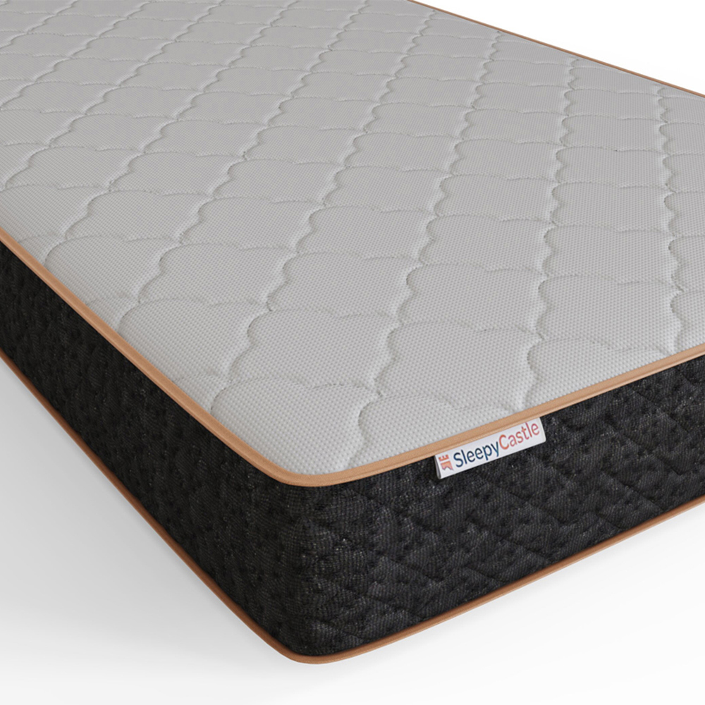 GFW Single Black Faux Leather End Lift Ottoman Bed with Memory Pocket Spring Mattress Image 6