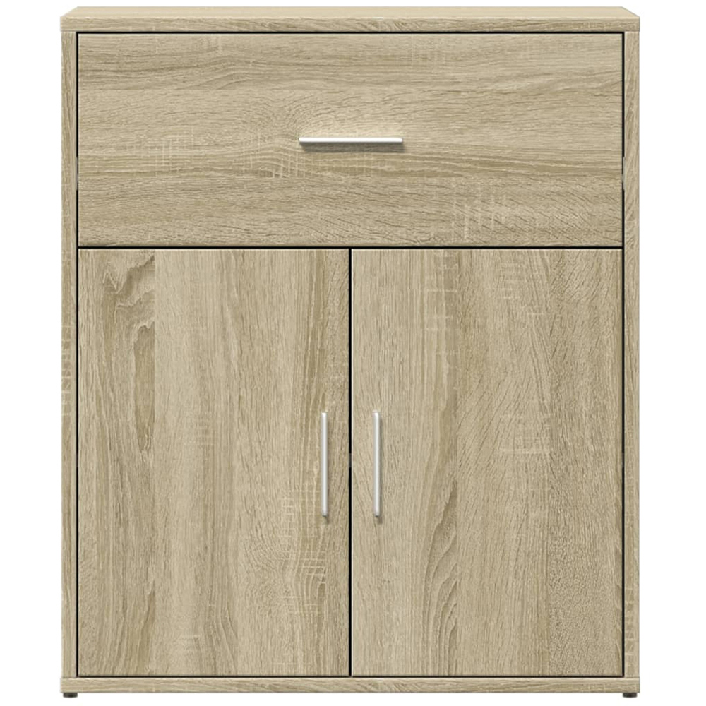 vidaXL 2 Door Single Drawer Sonoma Oak Highboard Image 4