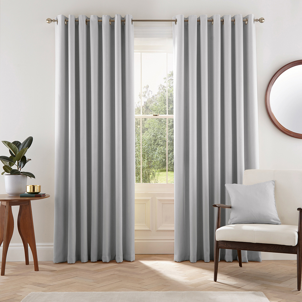 Helena Springfield Eden Lined Silver Curtains 168 x 183cm Image 4