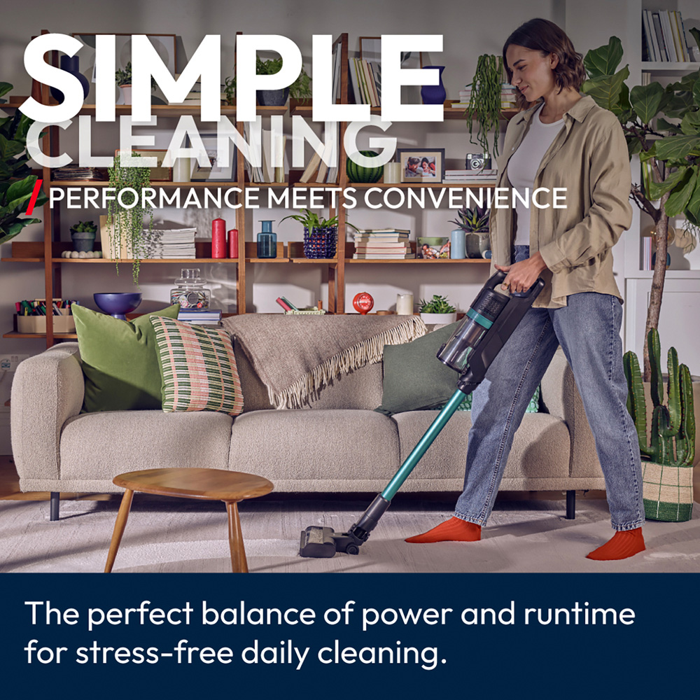Living and Home AJ0935 Red Cordless Handheld Vacuum Cleaner with Mini Turbo Tool 200W Image 2
