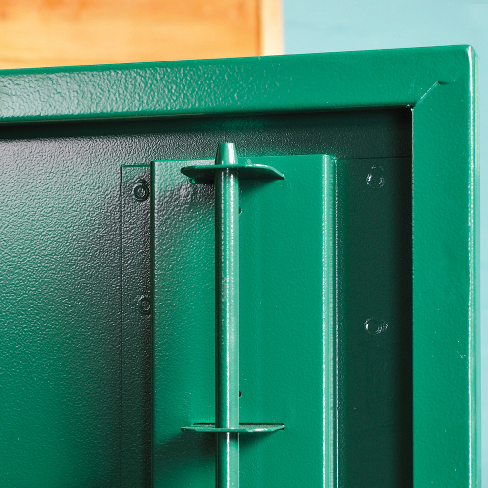 Asgard Secure Store 5 x 3ft Double Door Green Caravan Storage Shed Image 5