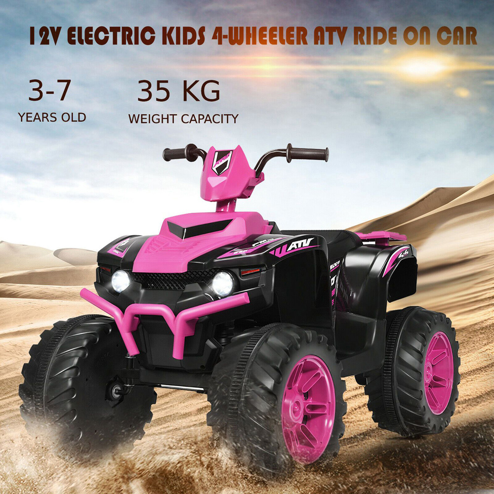 Costway Pink Kids Ride On ATV Quad Bike Image 2