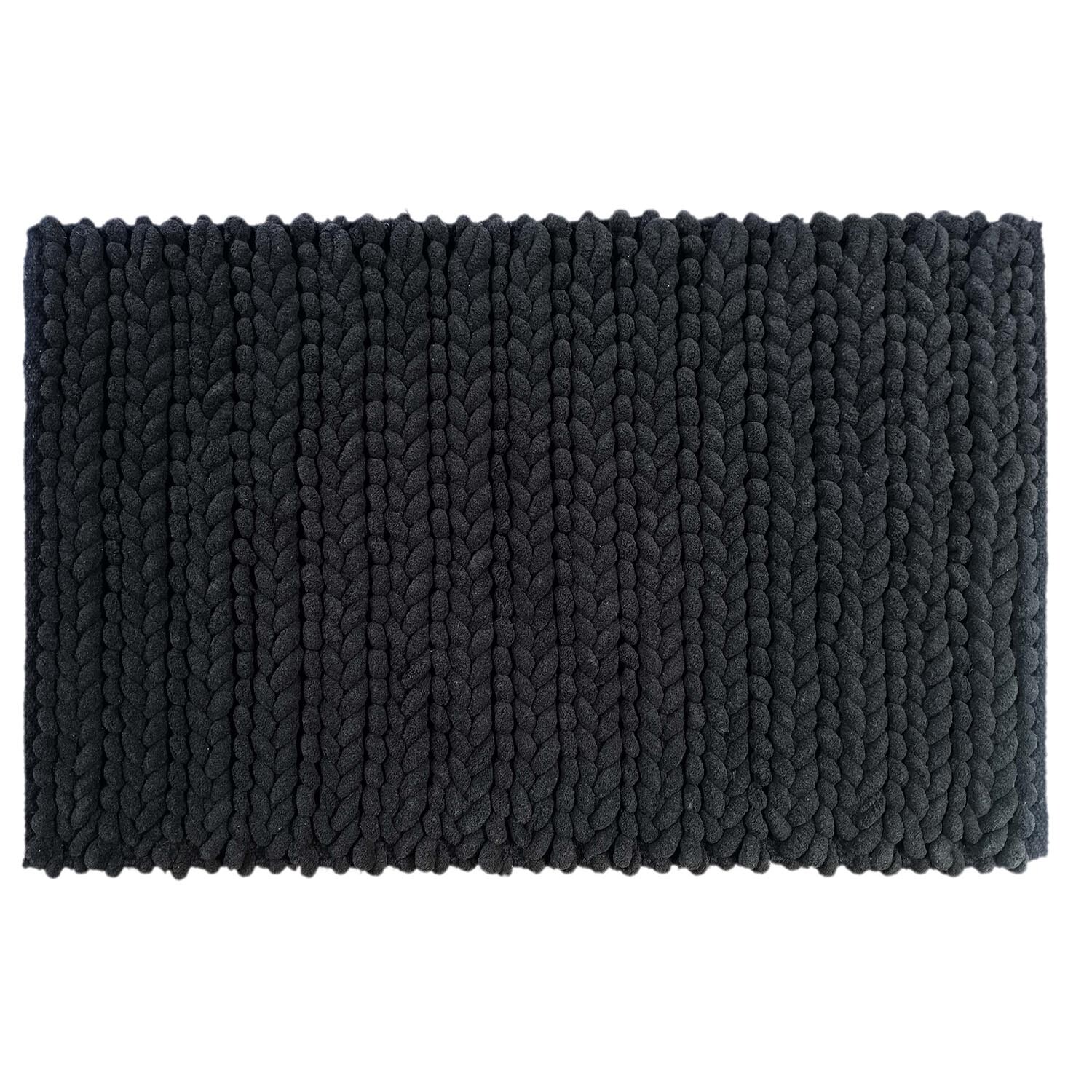 Knit Bath Mat - Black Image