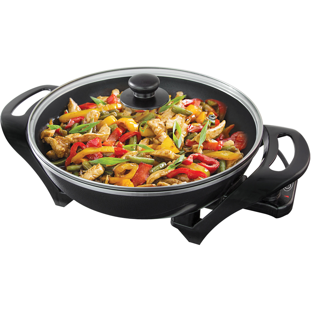 Quest Black Electric Non-Stick Wok 1500W Image 3