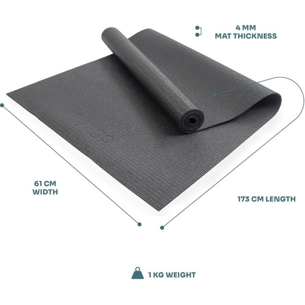 Myga Black Entry Level Yoga Mat Image 4
