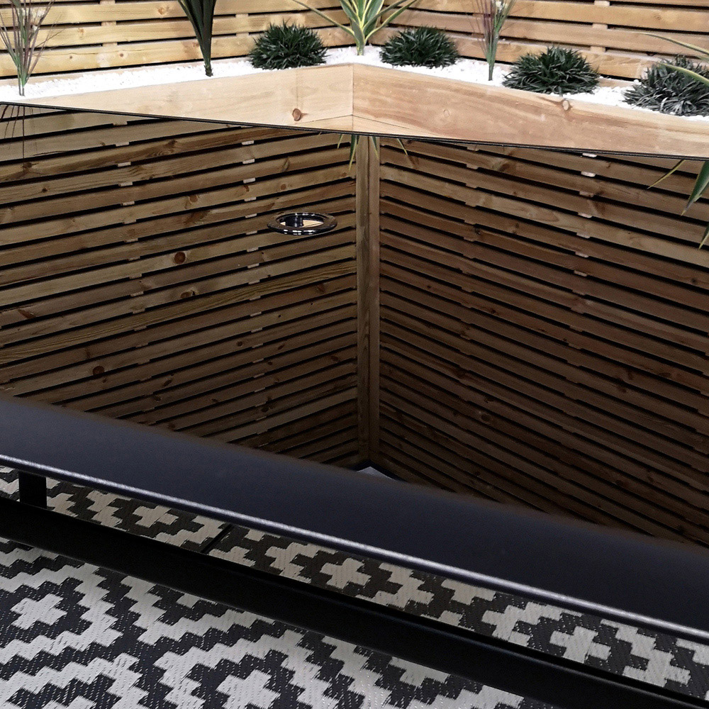 Samuel Alexander 6 Seater Rectangular Garden Patio Table Black Image 4