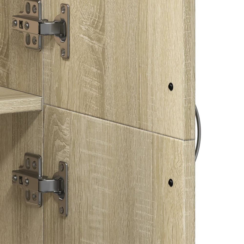 vidaXL 2 Door 4 Compartment Sonoma Oak Tall File Cabinet Image 7