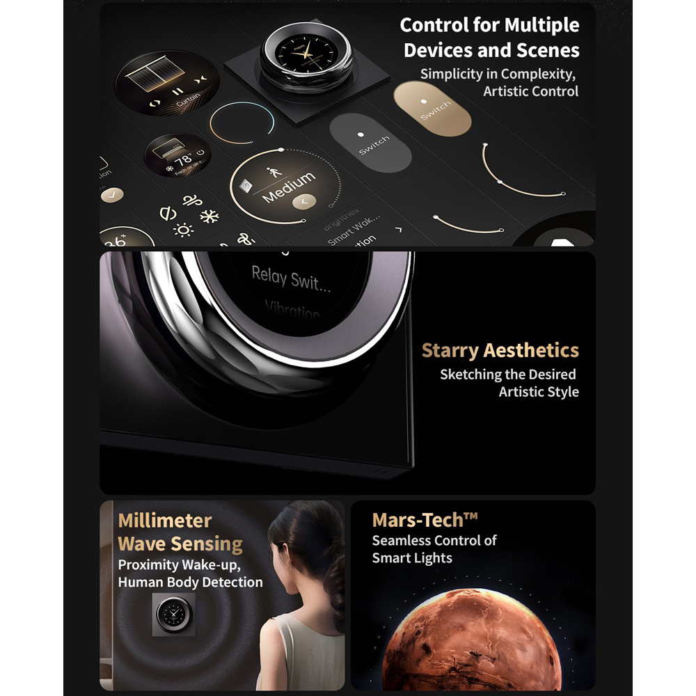 Aqara Touchscreen Haptic Feedback Rotary Dial Wall Switch V1 EU Image 4