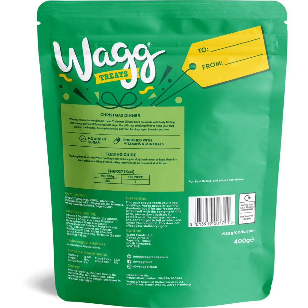 Wagg Three Bird Roast or Christmas Dinner Dog Treats Image 7