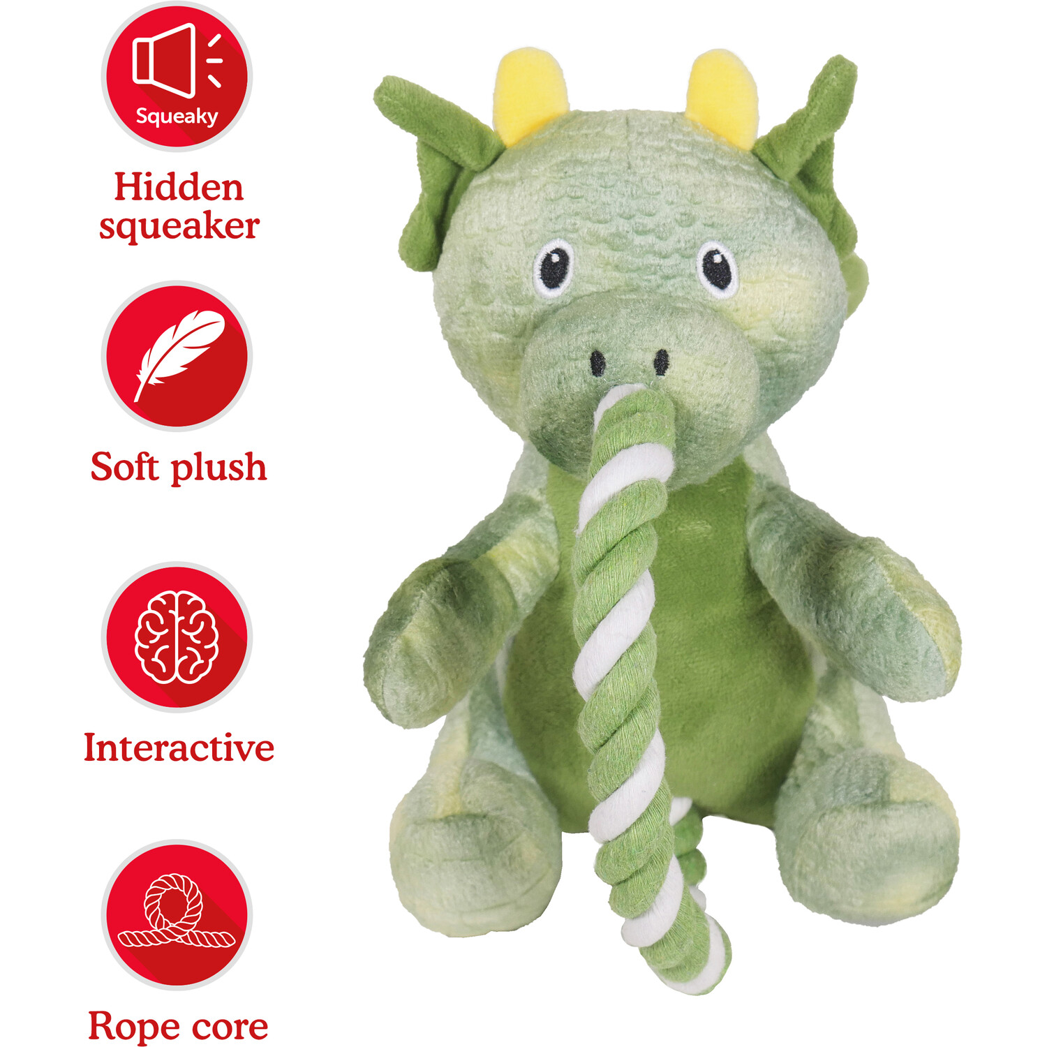 Rosewood Green Rope Dragon Dog Toy - Green Image 2