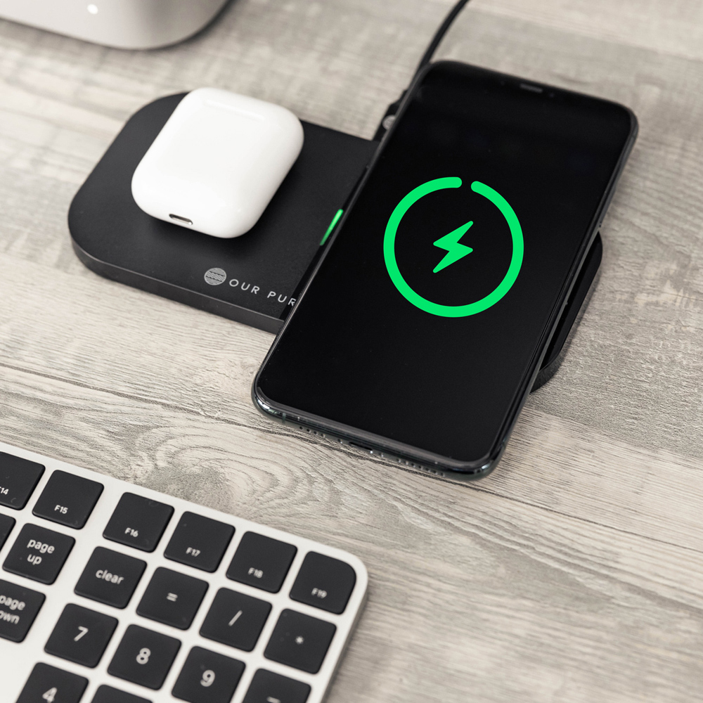 Our Pure Planet Dual Wireless Charging Pad 15W Image 2