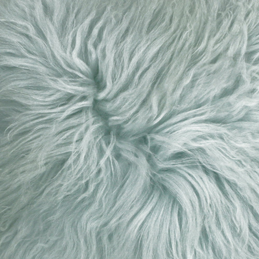 Paoletti Mongolian Blue Sheepskin Cushion Image 3