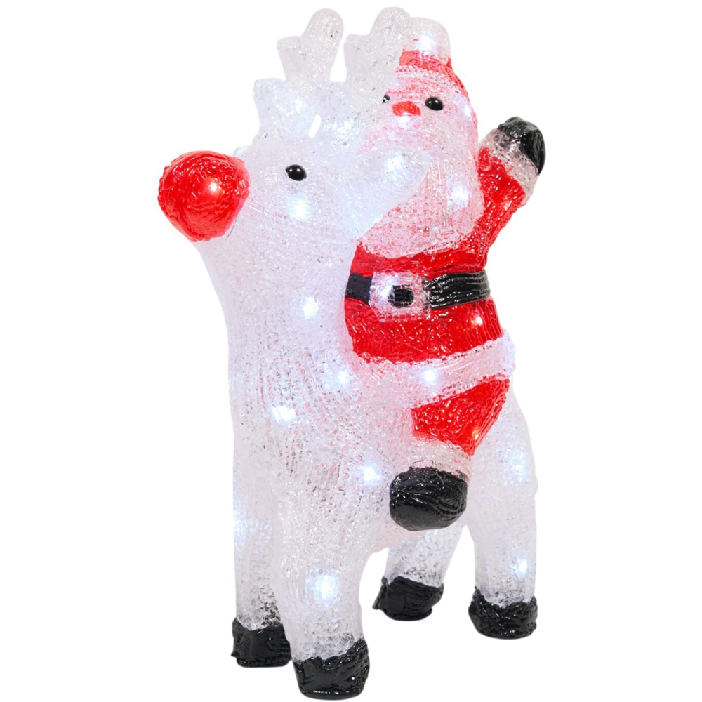Acrylic Santa and Reindeer Decoration Image 9