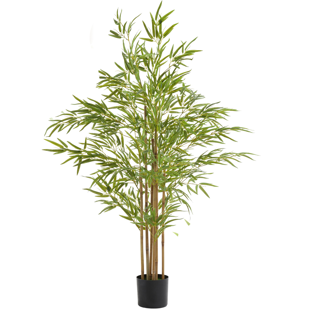 tectake Artificial Bamboo Plant in Pot 150cm Image 1