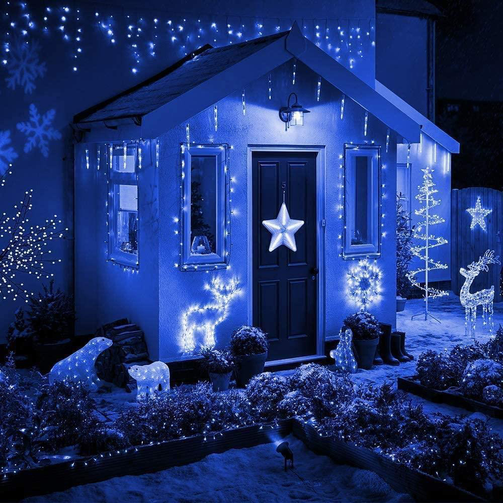Shatchi 480 Blue LED Icicle String Fairy Light 10m Image 2