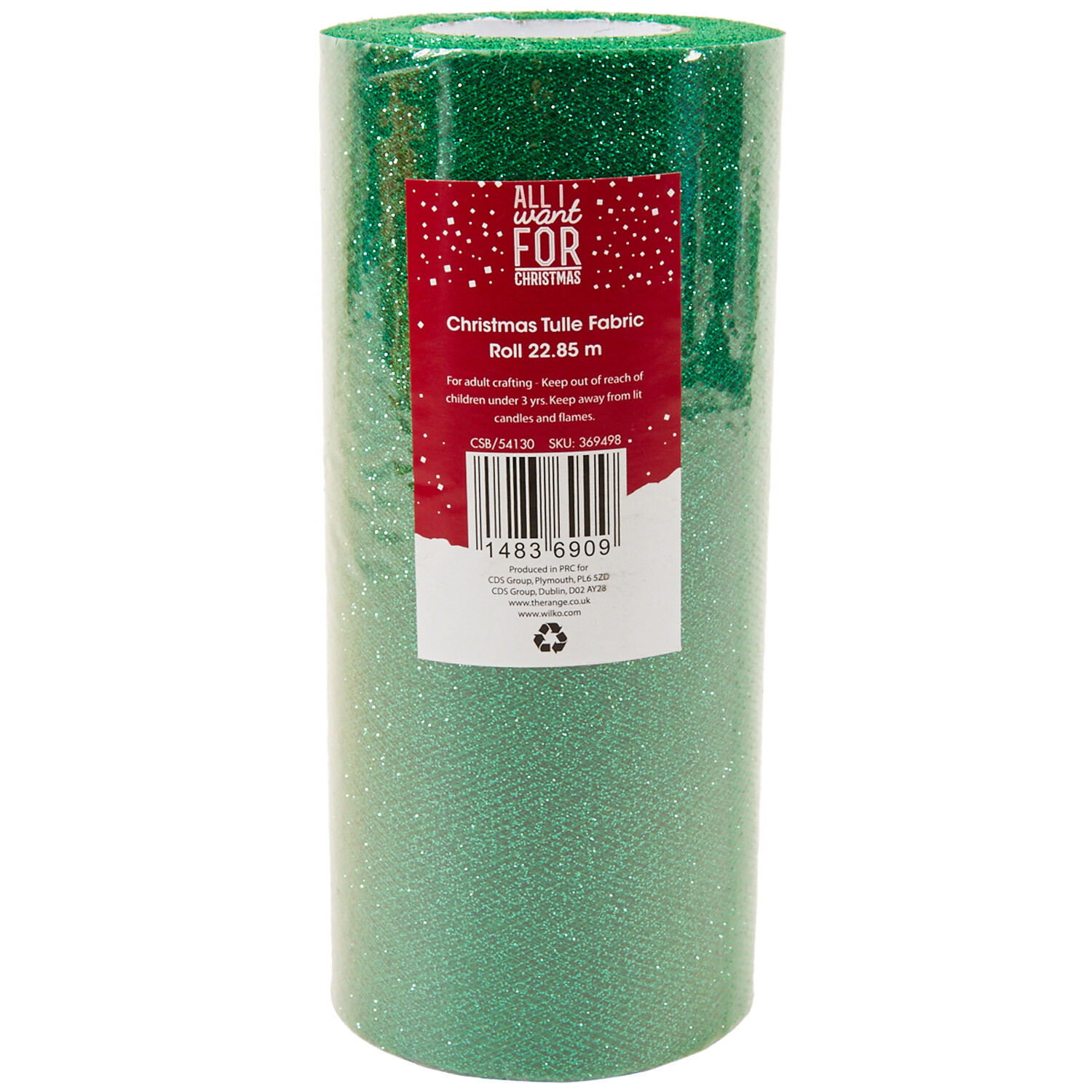 Christmas Tulle Fabric Roll Image 1
