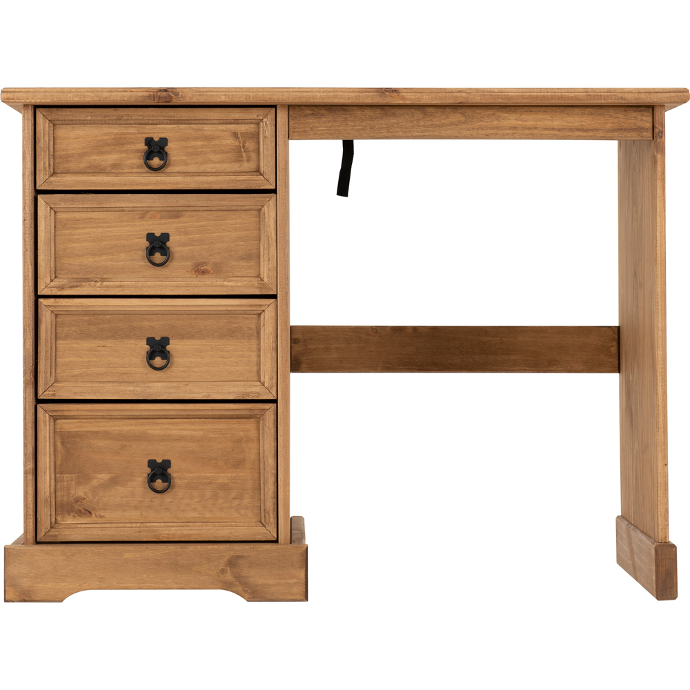 Seconique Corona 4 Drawer Distressed Waxed Pine Dressing Table Image 3