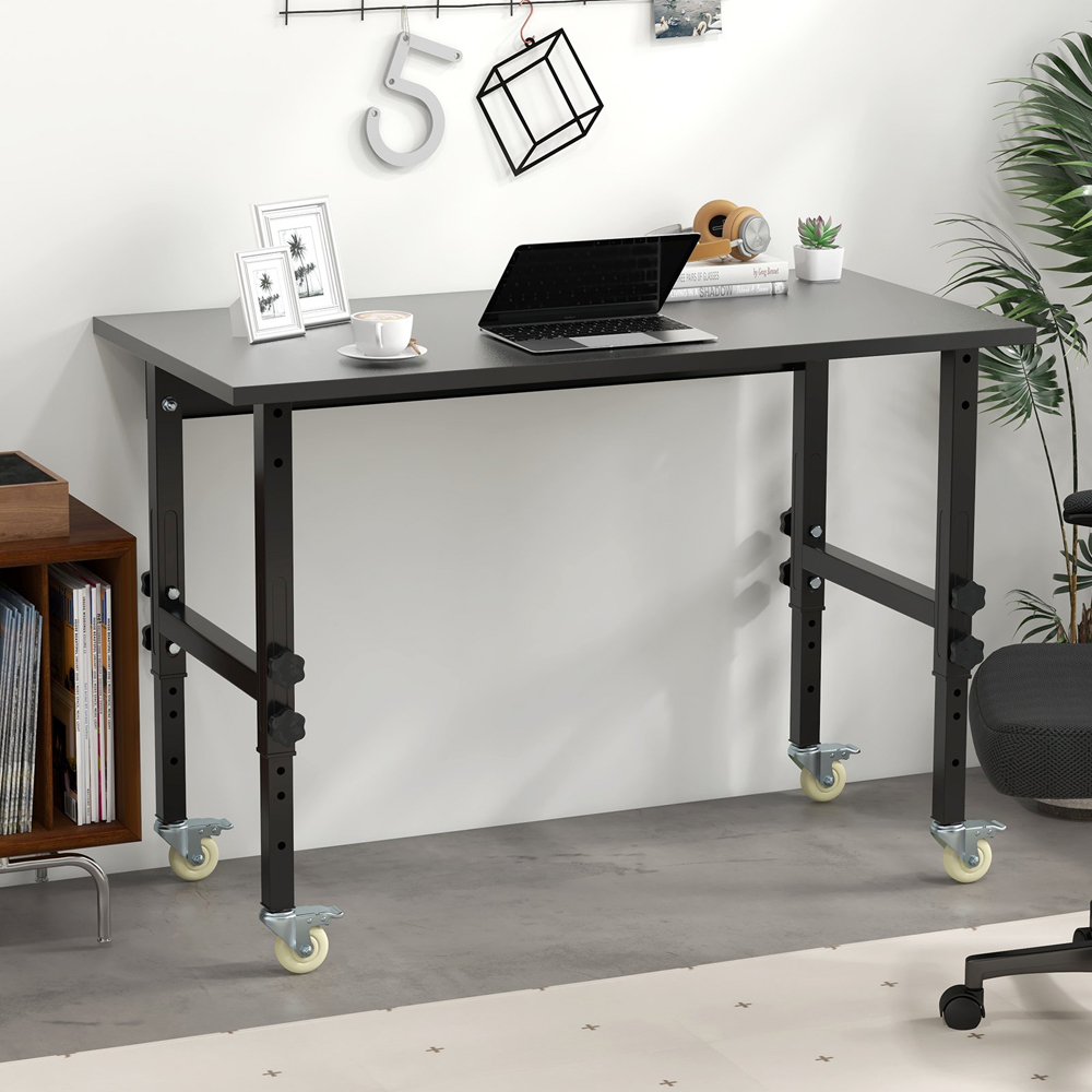 Costway Black Height Adjustable Workbench Image 2