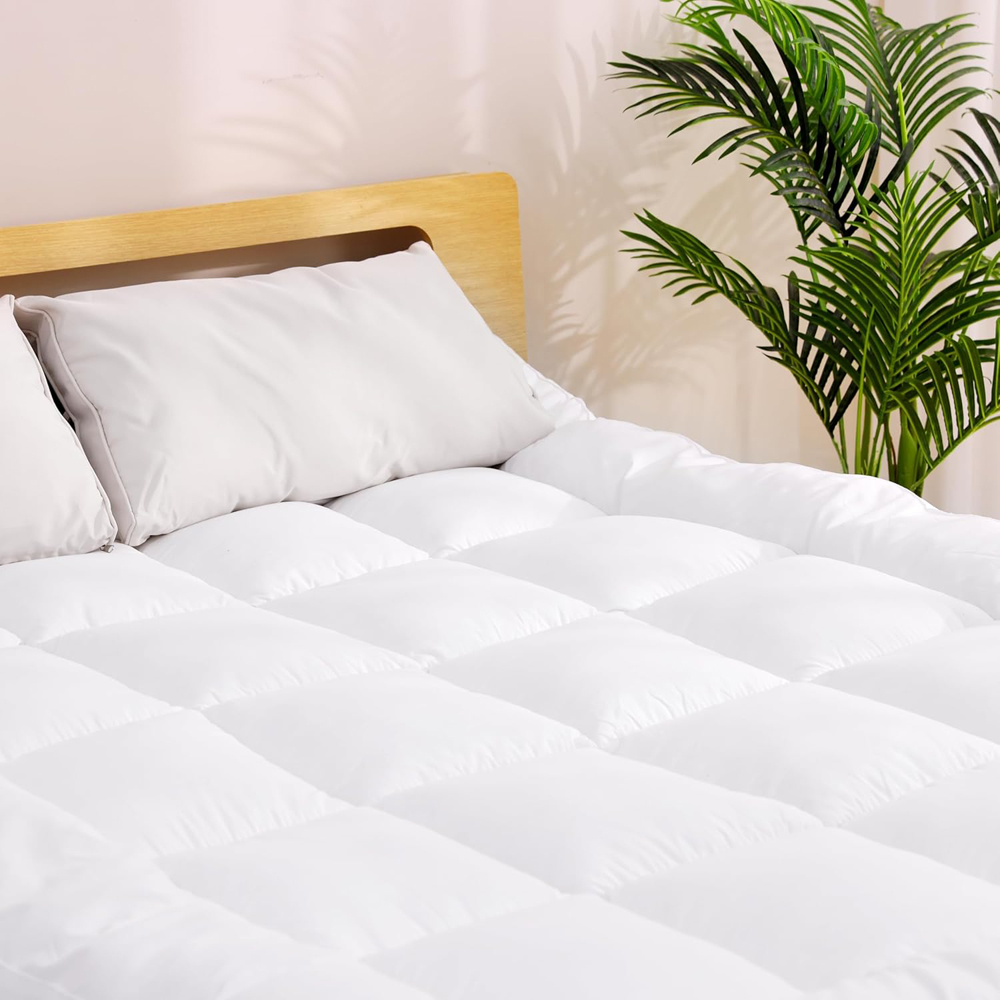 Alivio Double Microfiber Quilted Mattress Topper 4 inch Image 3