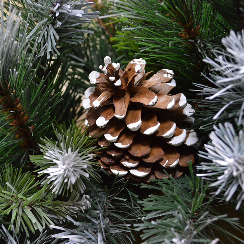 Samuel Alexander Frosted Glacier Snow Tipped Christmas Wreath with Pinecones 60cm Image 3