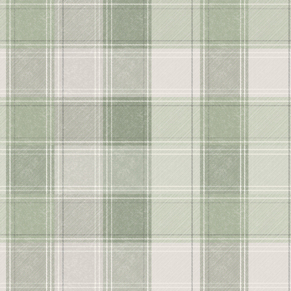 Arthouse Country Check Sage Wallpaper Image 1