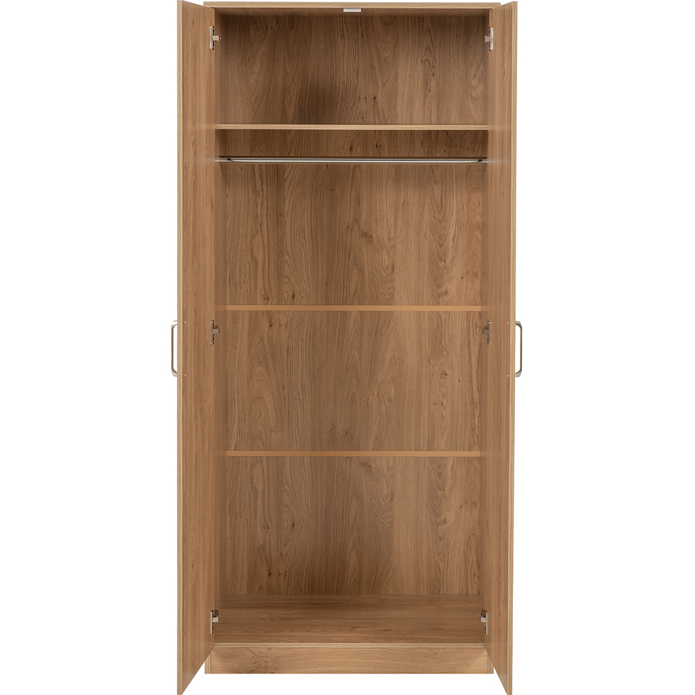Seconique Dakota 2 Door Oak Effect Wardrobe Image 4