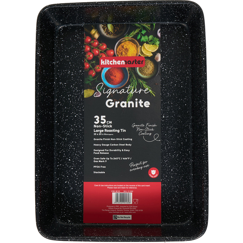 Kitchen Master Signature Granite Roasting Tin Black Large Image 2