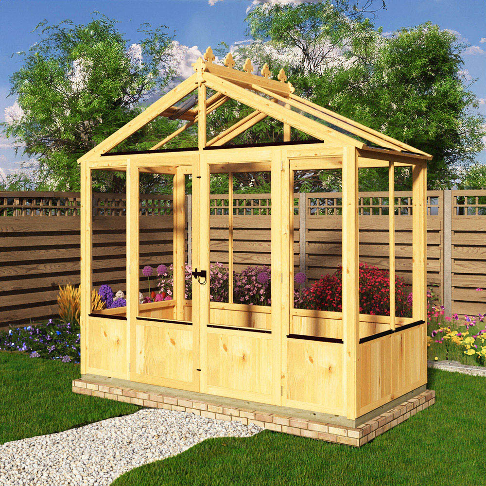 Shire Holkham 8 x 4ft Glazed Toughened Glass Greenhouse Image 2